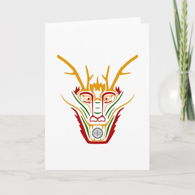 Cartes Pour Fêtes Annuelles Dragon (Devant)