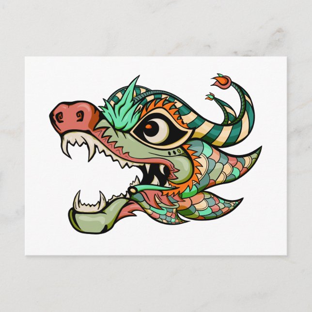 Cartes Pour Fêtes Annuelles dragon (Devant)