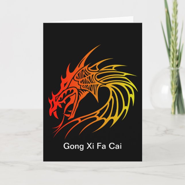 Cartes Pour Fêtes Annuelles Dragon (Devant)