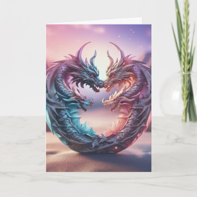 Cartes Pour Fêtes Annuelles Dragon (Devant)