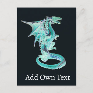Cartes Pour Fêtes Annuelles Dragon Céleste Bleu Ciel Fantaisie Artistique de l