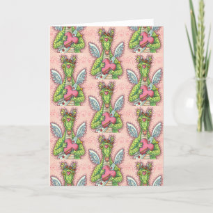 CARTES POUR FÊTES ANNUELLES DRAGON CUPIDE, COEUR ET FLÈCHE IMAGINAIRE VALENTIN