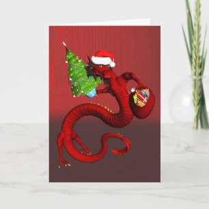 Cartes Pour Fêtes Annuelles Dragon de Noël