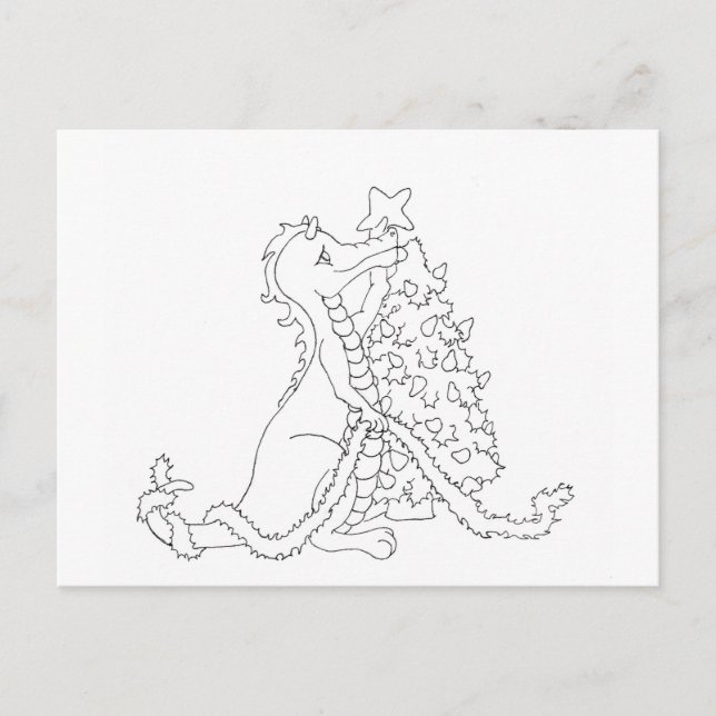 Cartes Pour Fêtes Annuelles Dragon de Noël 2 (Devant)