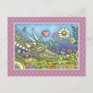 Cartes Pour Fêtes Annuelles DRAGON DE PÂQUES CONVIVIAL SUR BUNNY TRAIL Imagina