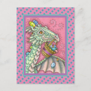 CARTES POUR FÊTES ANNUELLES DRAGON D'OEUF DE PÂQUES, IMAGINAIRE CUT