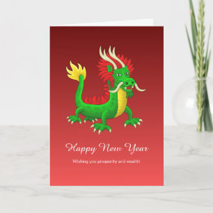 Cartes Pour Fêtes Annuelles Dragon du Nouvel An chinois