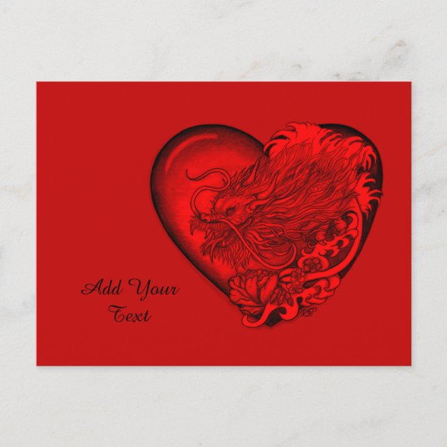 Cartes Pour Fêtes Annuelles Dragon Heart (Devant)