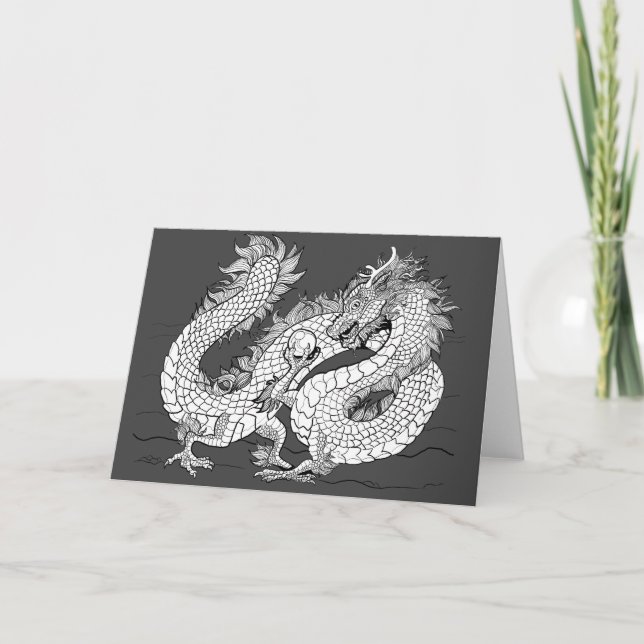 Cartes Pour Fêtes Annuelles Dragon Pearl (Devant)
