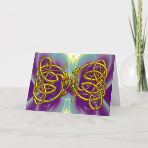 Cartes Pour Fêtes Annuelles DRAGONLOVE /CELTIC KNOT DRAGONS Saint-Valentin