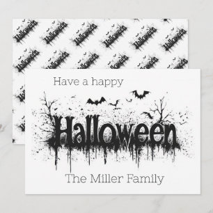 Cartes Pour Fêtes Annuelles Drainage - Un Halloween Howl