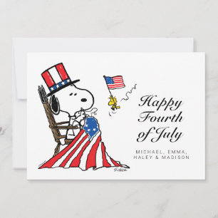 Cartes Pour Fêtes Annuelles Drapeau 4 juillet à coudre Snoopy