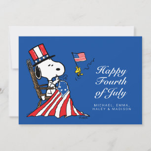 Cartes Pour Fêtes Annuelles Drapeau 4 juillet à coudre Snoopy