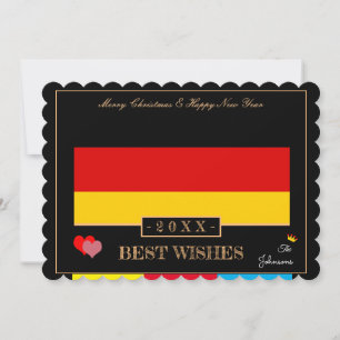 Cartes Pour Fêtes Annuelles Drapeau allemand & Bonne année / Meilleurs voeux A