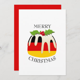 Cartes Pour Fêtes Annuelles DRAPEAU ALLEMAND Pudding de Noël Festive