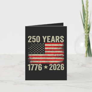 Cartes Pour Fêtes Annuelles Drapeau américain 250 ans 1776-2026