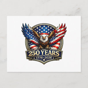 Cartes Pour Fêtes Annuelles Drapeau américain de l'aigle vintage du 4 juillet