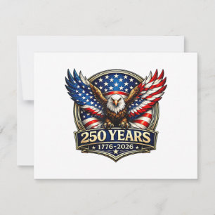 Cartes Pour Fêtes Annuelles Drapeau américain de l'aigle vintage du 4 juillet 