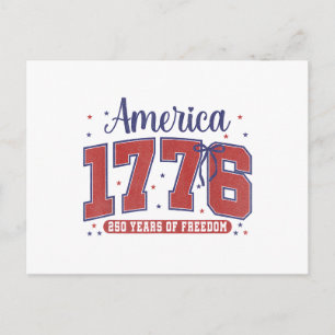 Cartes Pour Fêtes Annuelles Drapeau américain du 4 juillet vintage 250 ans 177