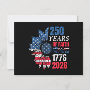 Cartes Pour Fêtes Annuelles Drapeau américain du 4 juillet vintage 250 ans 177