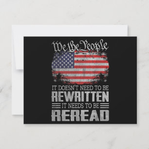 Cartes Pour Fêtes Annuelles Drapeau américain La constitution des États-Unis d