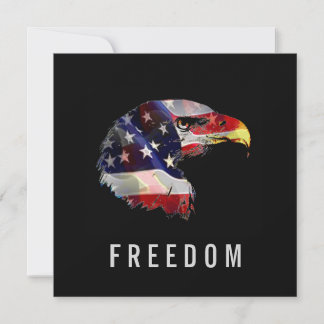 Cartes Pour Fêtes Annuelles Drapeau américain Pop Art Aigle Liberté Patriote