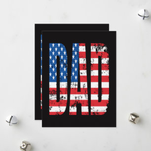 Cartes Pour Fêtes Annuelles Drapeau American Dad