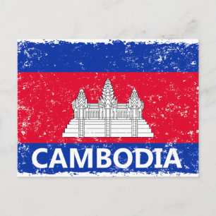Cartes Pour Fêtes Annuelles Drapeau cambodgien