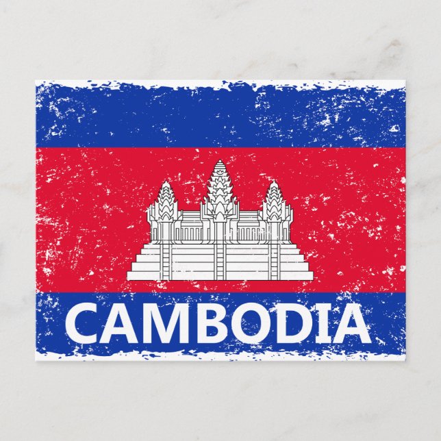 Cartes Pour Fêtes Annuelles Drapeau cambodgien (Devant)