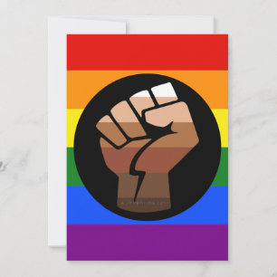 Cartes Pour Fêtes Annuelles Drapeau de couleur des personnes queer de Slippery