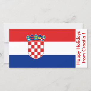 Cartes Pour Fêtes Annuelles Drapeau de Croatie, Joyeuses fêtes de Croatie