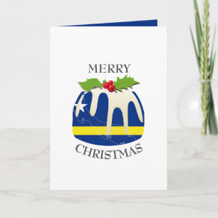 Cartes Pour Fêtes Annuelles Drapeau de CURAÇAO Pudding de prune festive No