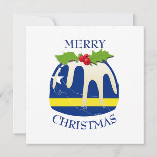 Cartes Pour Fêtes Annuelles DRAPEAU DE CURAÇAO Pudding de prune festive No