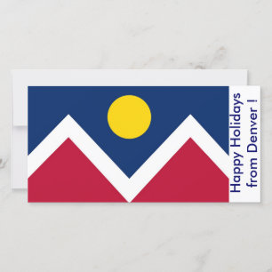 Cartes Pour Fêtes Annuelles Drapeau de Denver, Joyeuses fêtes de Denver, États