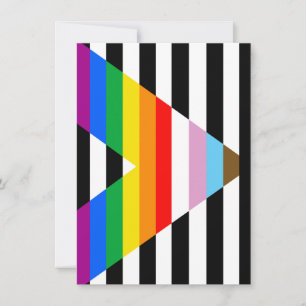Cartes Pour Fêtes Annuelles Drapeau de fierté allié du progrès LGBTQ