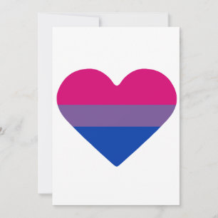 Cartes Pour Fêtes Annuelles Drapeau de fierté bisexuel Cœur