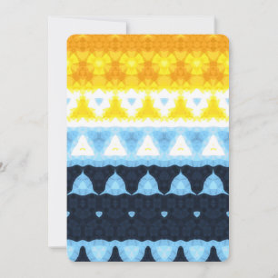 Cartes Pour Fêtes Annuelles Drapeau de fierté Boho Groovy Géométrique Abstrait