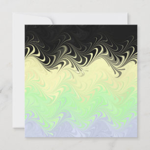 Cartes Pour Fêtes Annuelles Drapeau de fierté Cassgenre Abstrait Marbré Ondulé