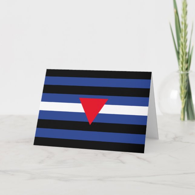Cartes Pour Fêtes Annuelles Drapeau de fierté cuir queer (Devant)
