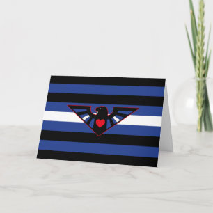 Cartes Pour Fêtes Annuelles Drapeau de fierté d'aigle en cuir