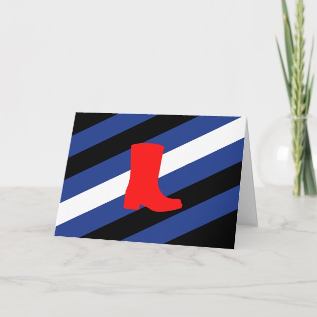 Cartes Pour Fêtes Annuelles Drapeau de fierté de bottes (Devant)