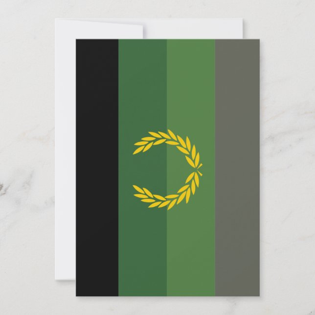 Cartes Pour Fêtes Annuelles Drapeau de fierté de l'uniforme militaire (Devant)