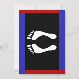 Cartes Pour Fêtes Annuelles Drapeau de fierté de pied (empreinte de pied)