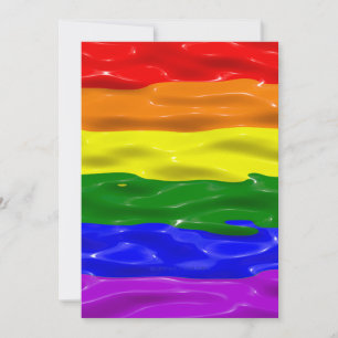 Cartes Pour Fêtes Annuelles Drapeau de fierté de SlipperyJoe's vernis liquide