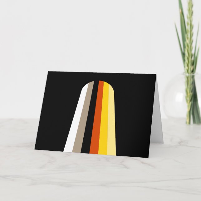 Cartes Pour Fêtes Annuelles Drapeau de fierté des cheveux longs (Devant)
