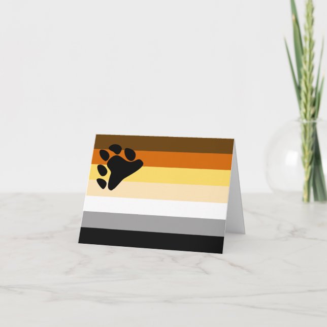 Cartes Pour Fêtes Annuelles Drapeau de fierté des Ours (Devant)