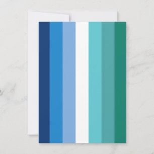 Cartes Pour Fêtes Annuelles Drapeau de fierté gay masculin (Azur)