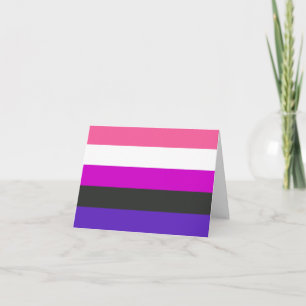 Cartes Pour Fêtes Annuelles Drapeau de fierté genderfluid