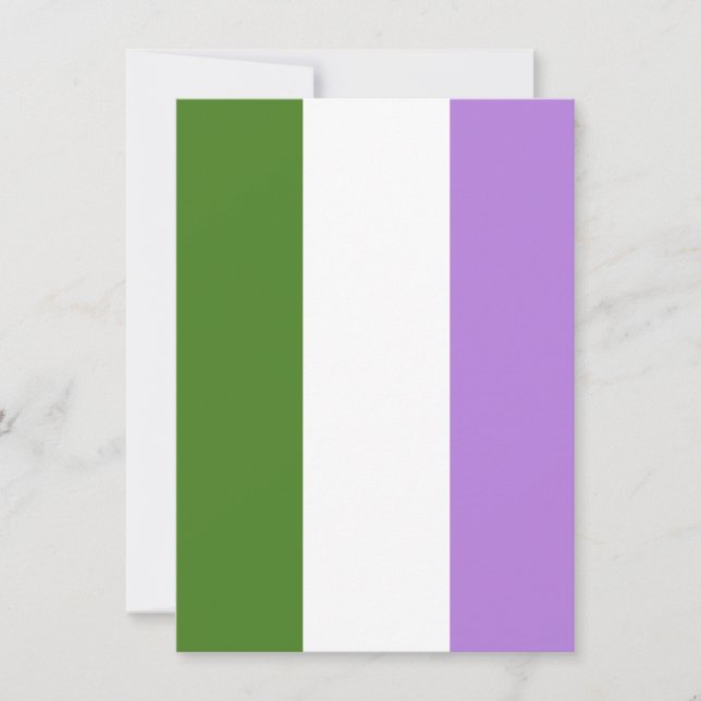 Cartes Pour Fêtes Annuelles Drapeau de fierté genderqueer (Devant)
