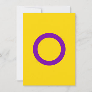 Cartes Pour Fêtes Annuelles Drapeau de fierté intersexe